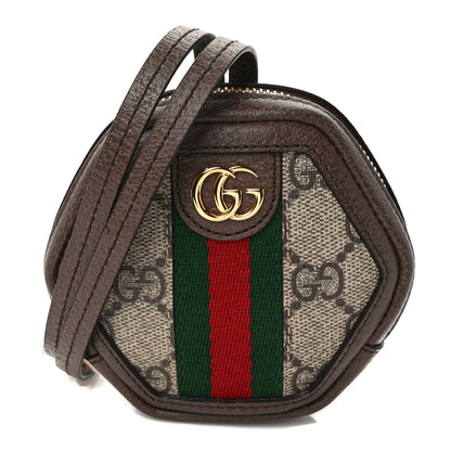 Gucci GG Supreme Monogram Web Ophidia Wrist Pouch Beige New Acero 1 of 9
