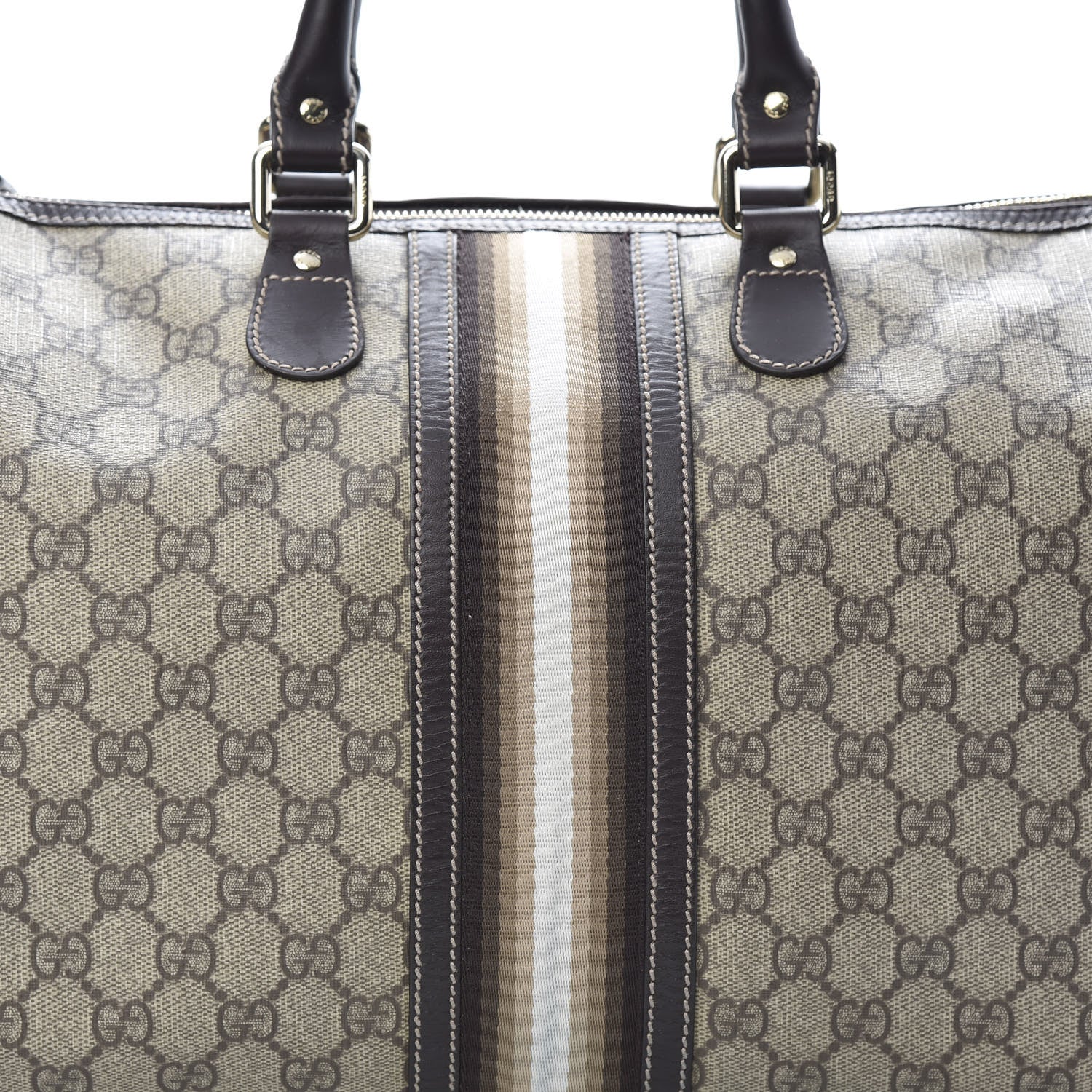 Gucci GG Plus Monogram Web Medium Joy Boston Dark Brown 8 of 13