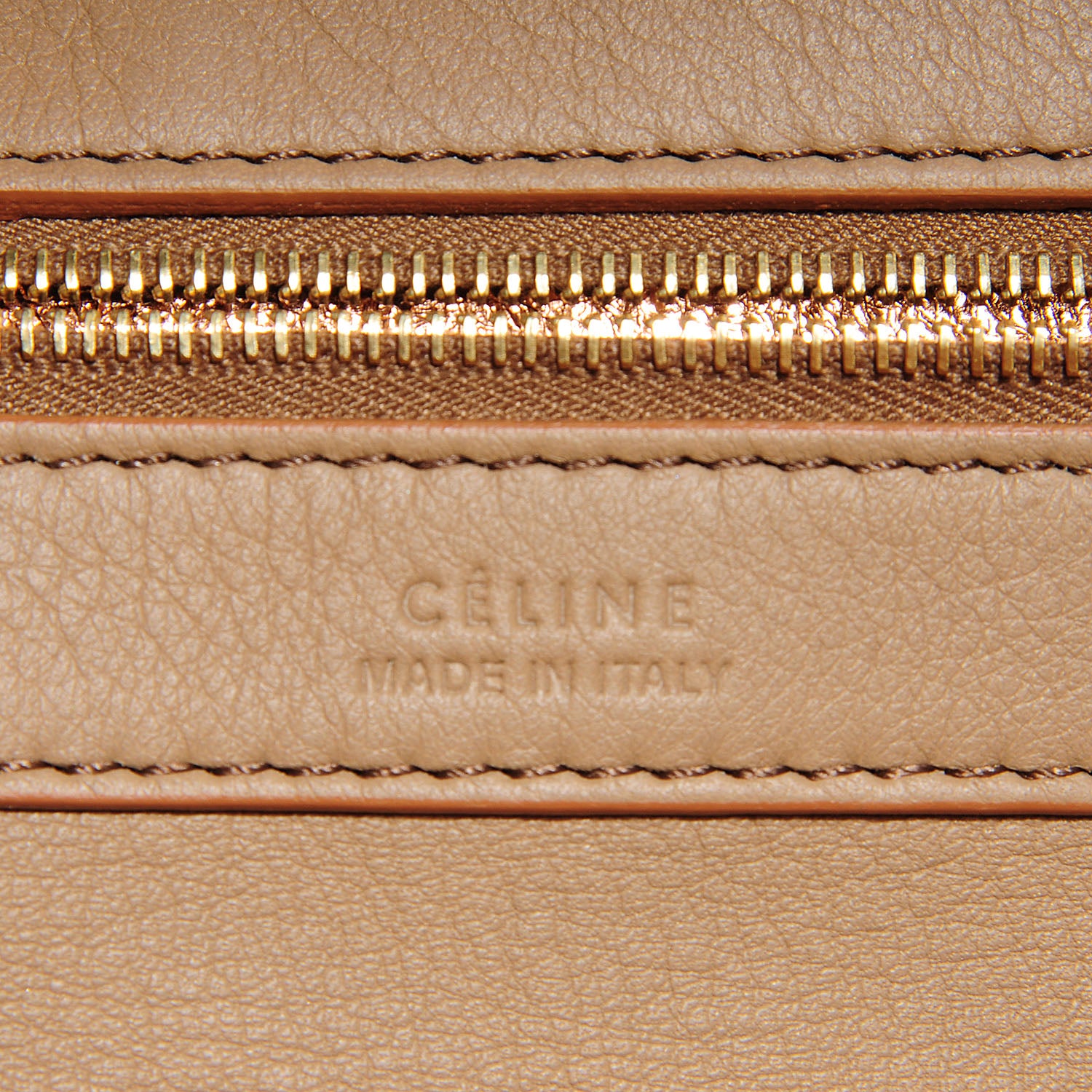 Celine Calfskin Medium Horizontal Cabas Phantom Light Khaki 6 of 8