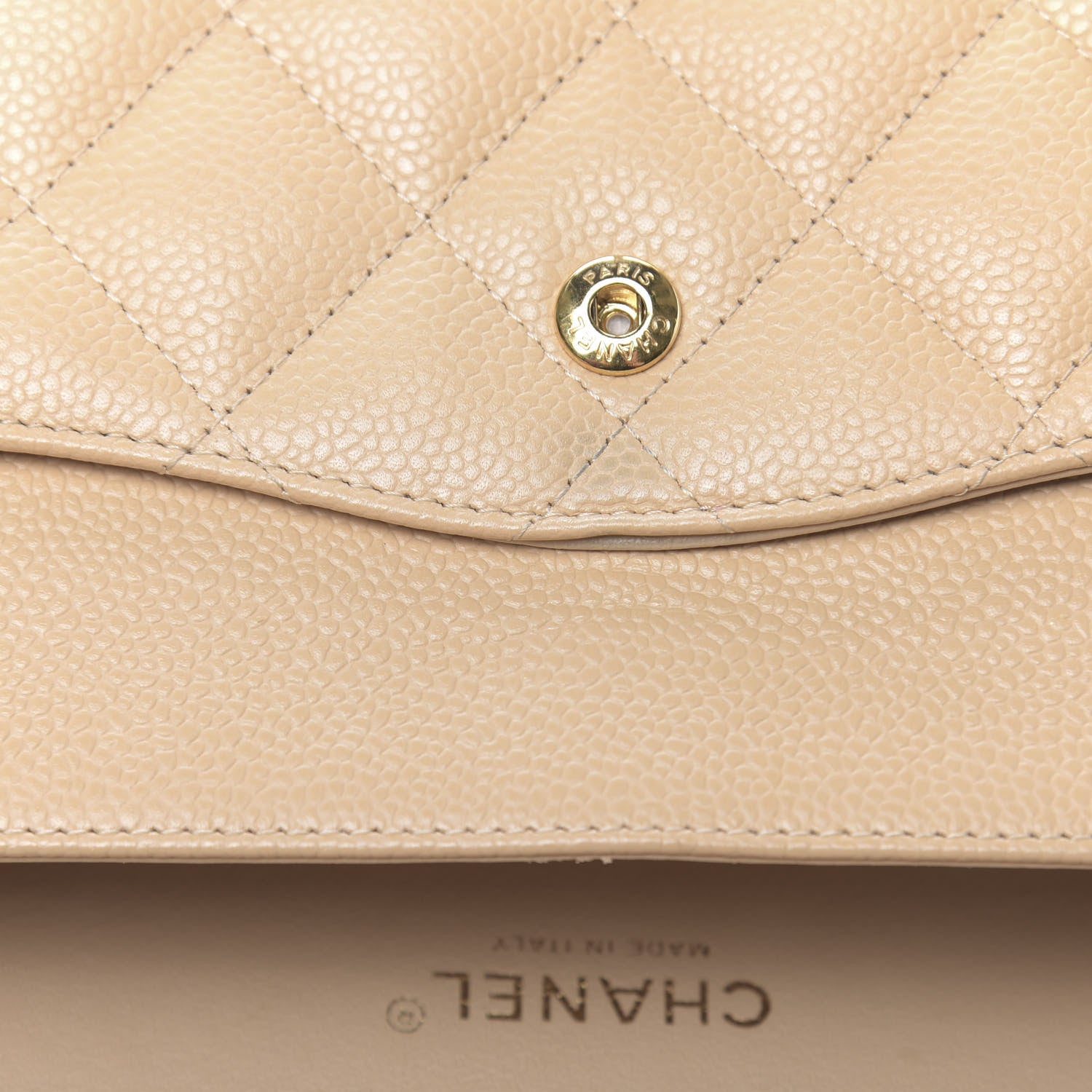 Chanel Caviar Quilted Jumbo Double Flap Beige Clair 13 of 18