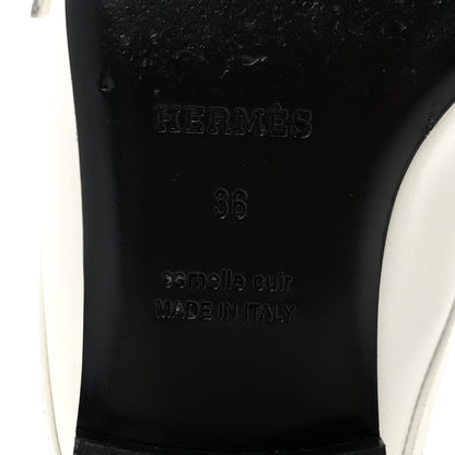 Hermes Calfskin Womens Groupie Mules 36 White 7 of 9