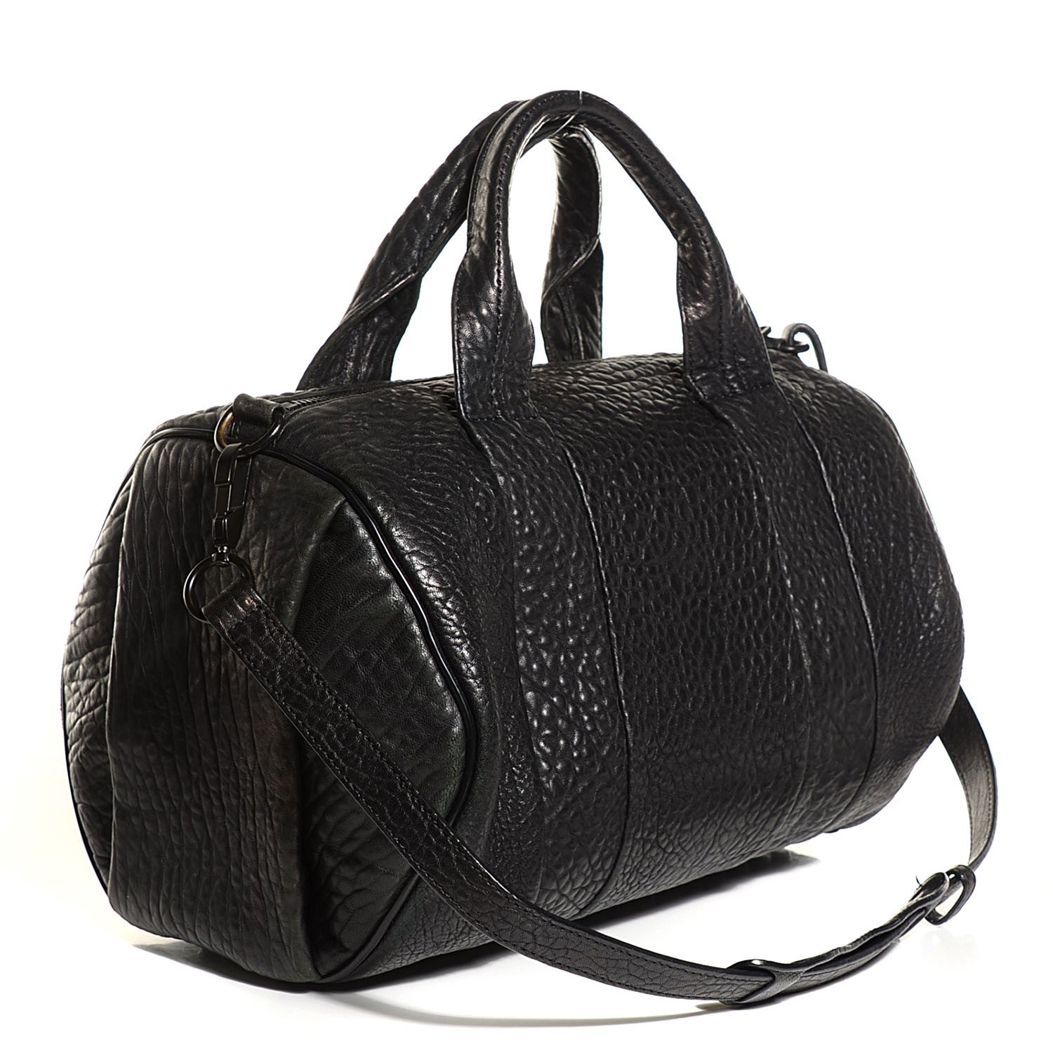 Alexander Wang Pebbled Lambskin Rocco Black Matte Black Hardware 3 of 9