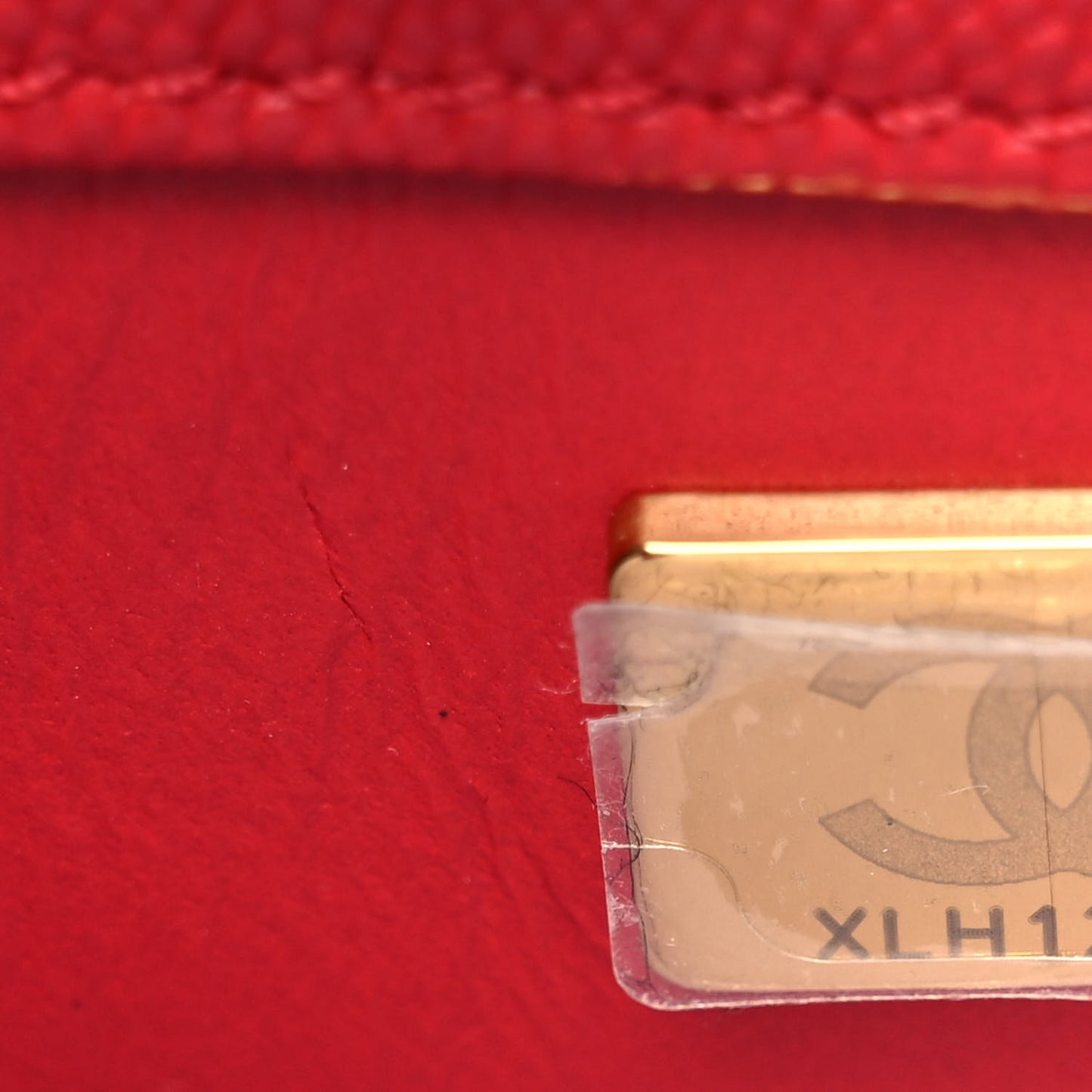 Caviar Quilted Lizard Embossed Extra Mini Coco Handle Flap Red
