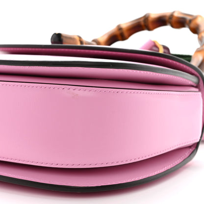 Gucci Boarded Dyana Lux Calfskin Web Small Bamboo 1947 Top Handle Bag Nice Pink 11 of 13