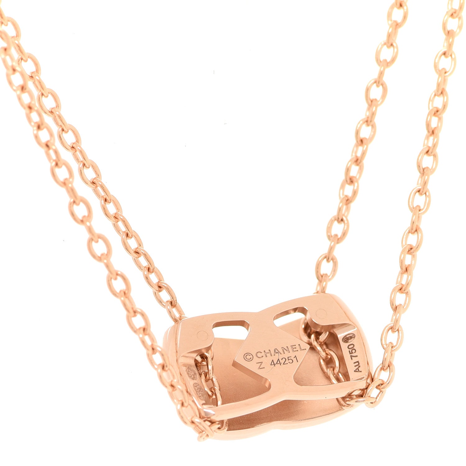 Chanel 18K Beige Gold Coco Crush Pendant Necklace 5 of 6