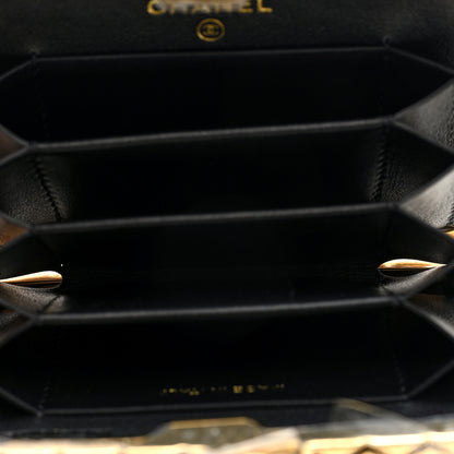 Chanel Glazed Goatskin Quilted Small Box With Chain Black 5 of 10