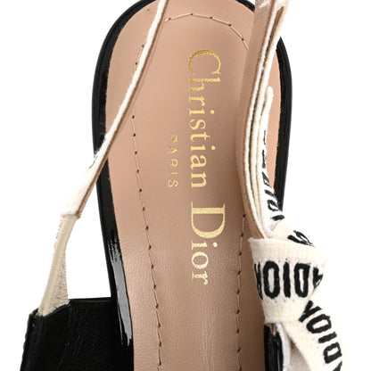Christian Dior Patent Ribbon J'Adior Slingback 100mm Pumps 35 Black 7 of 10