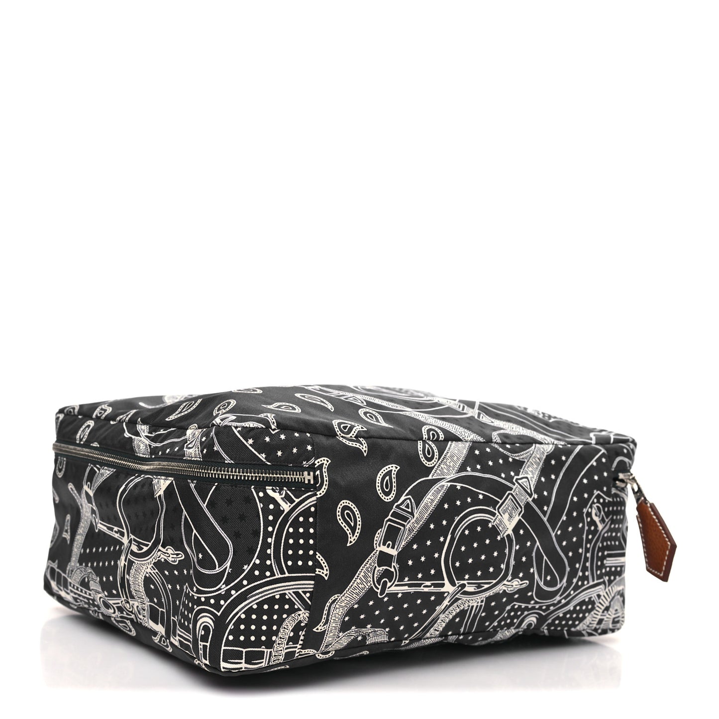 Silk Eperon d'Or Bandana Travelsilk PM Cube Bleu Nuit Fauve