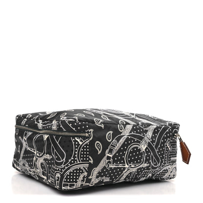 Hermes Silk Eperon d'Or Bandana Travelsilk PM Cube Bleu Nuit Fauve 3 of 11