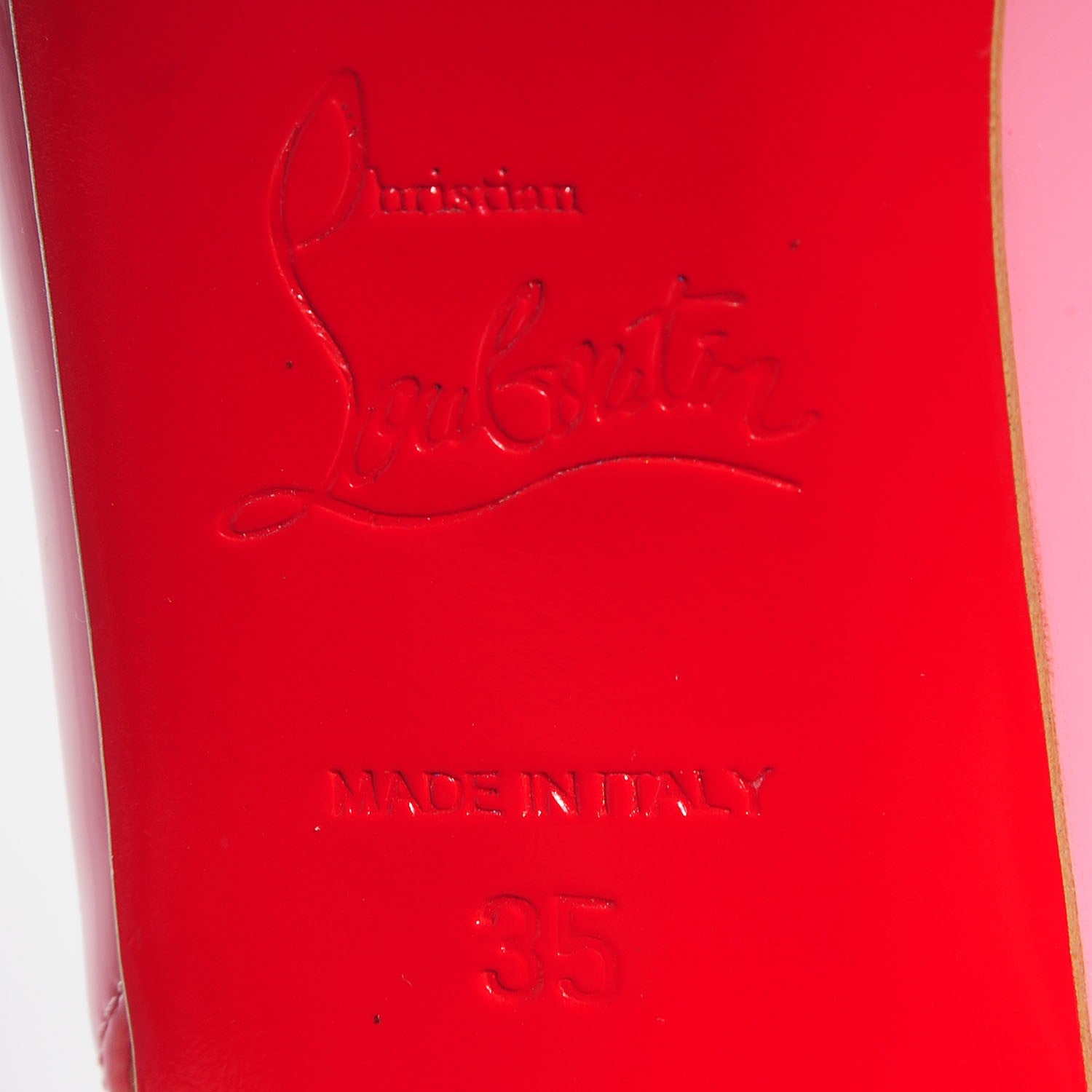 Christian Louboutin Patent Private Number 120 Pumps 35 Rose 6 of 6