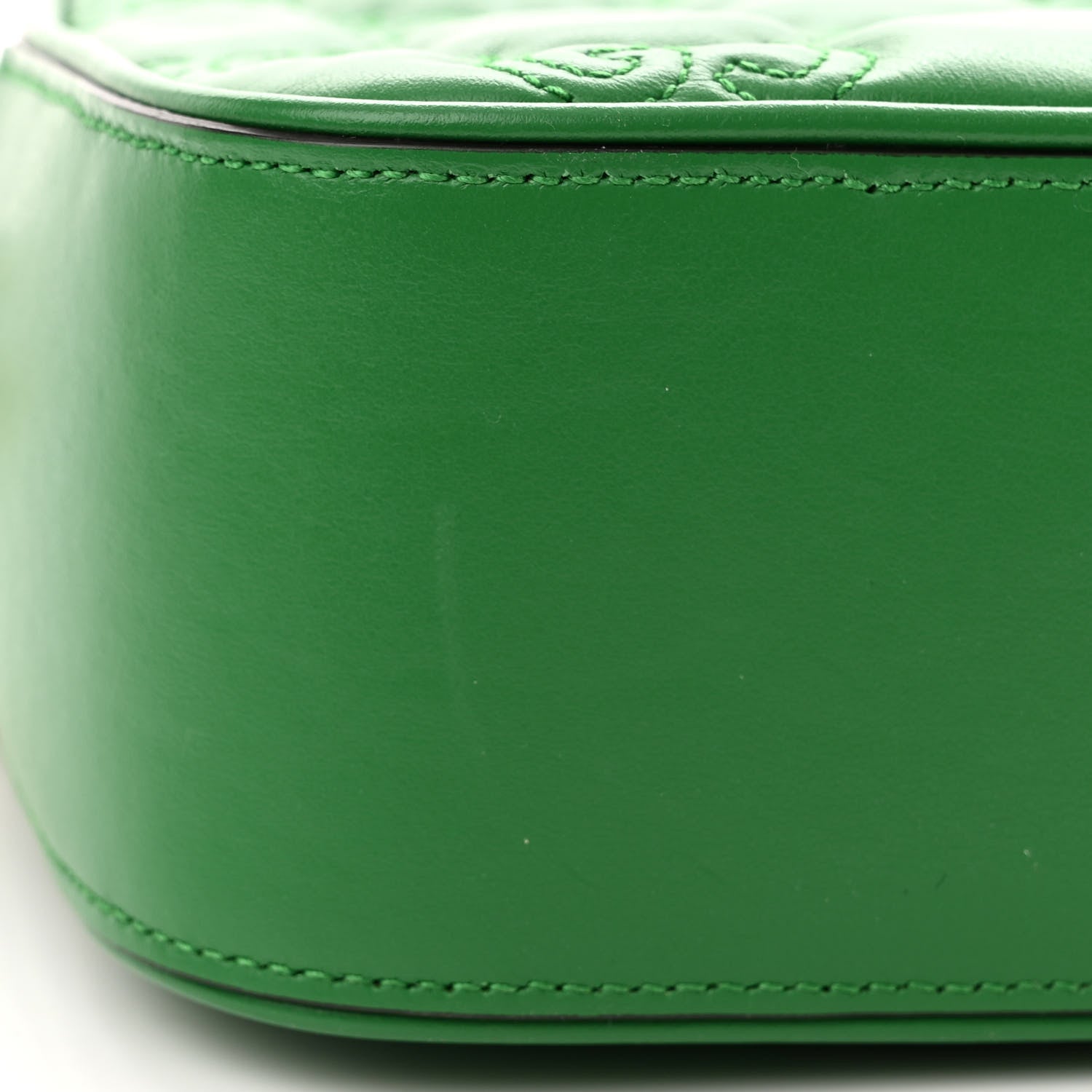 Gucci Calfskin GG Matelasse Shoulder Bag Spring Green Natural 11 of 12