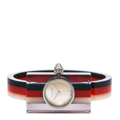 Gucci Stainless Steel Plexiglass Mother of Pearl 24mm Quartz Watch 2 of 5