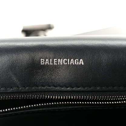 Balenciaga Semi Matte Soft Textured Calfskin Downtown Shoulder Bag Black 6 of 11