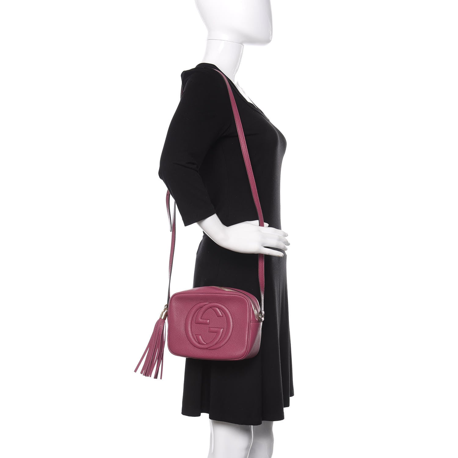 Gucci Pebbled Calfskin Small Soho Disco Bag Peonia Flower 2 of 11