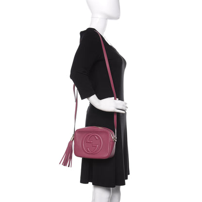 Gucci Pebbled Calfskin Small Soho Disco Bag Peonia Flower 2 of 11