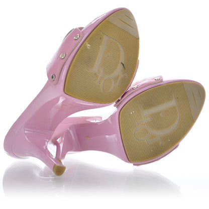 Christian Dior Leather Vintage Flowers Sandals 37 Pink 6 of 6