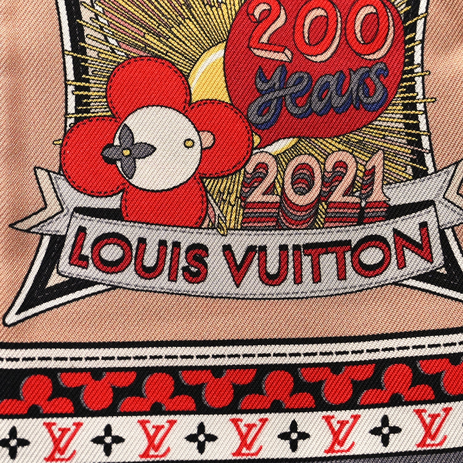 Louis Vuitton Silk Monogram Louis In A Comic Bandeau 3 of 3