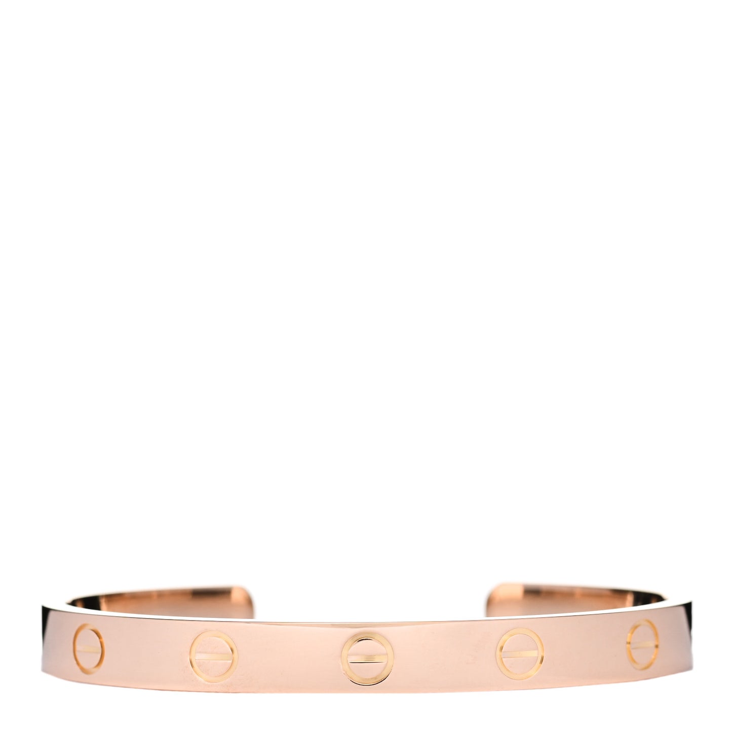 18K Pink Gold LOVE Cuff Bracelet 16