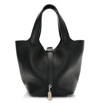 Hermes Taurillon Clemence Picotin Lock 18 PM Black 1 of 11