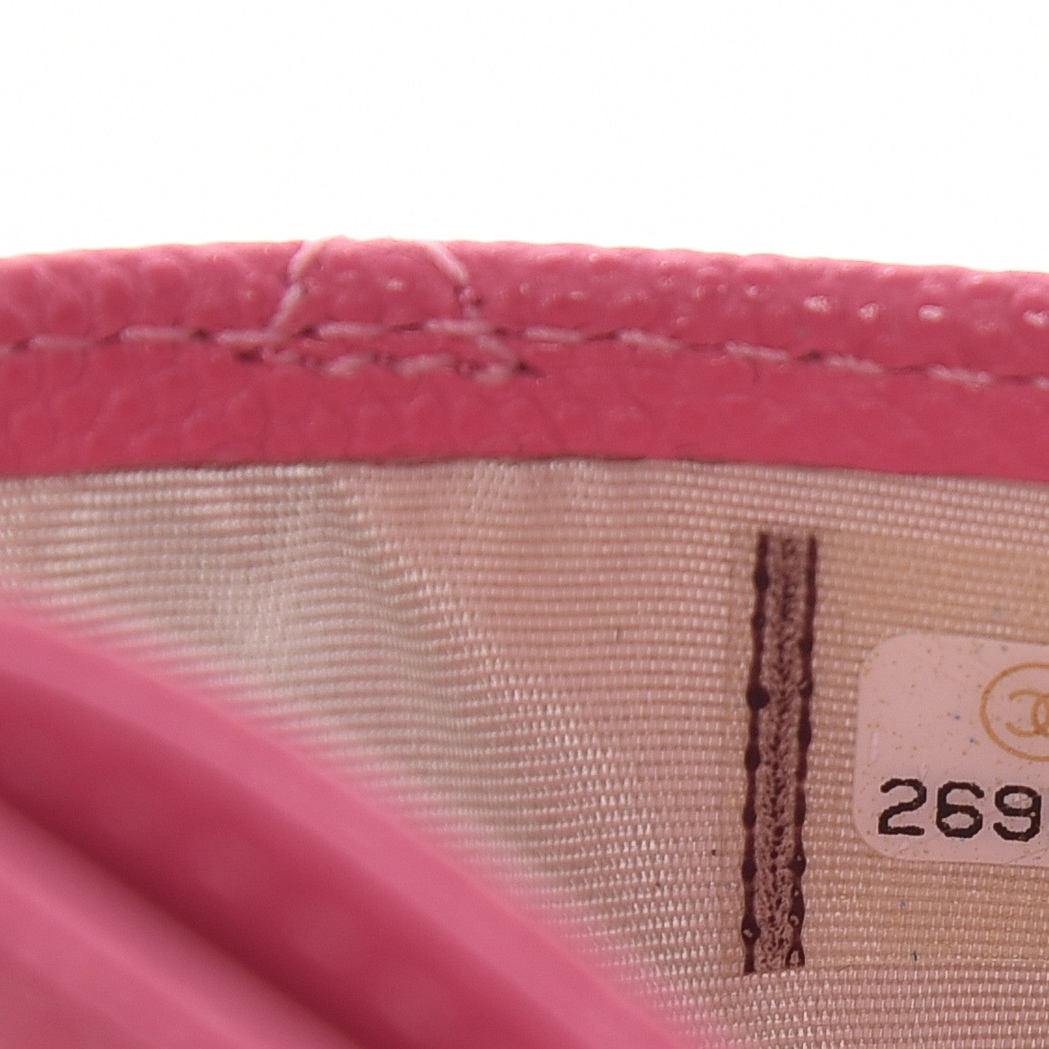 Chanel Caviar Quilted Card Holder Pink 8 of 8