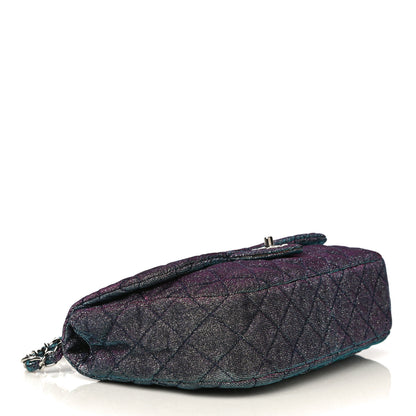 Chanel Iridescent Glitter Fabric Jumbo Single Flap Multicolor 4 of 16