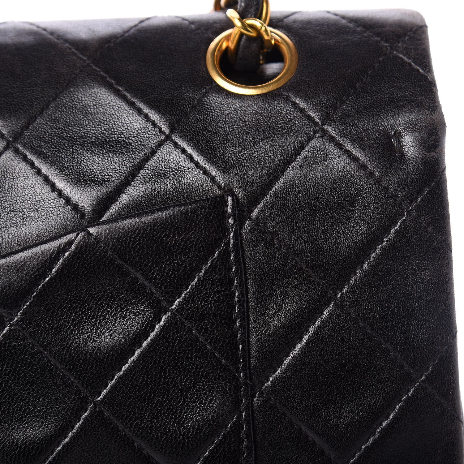 Chanel Lambskin Quilted Medium Double Flap Black 11 of 12