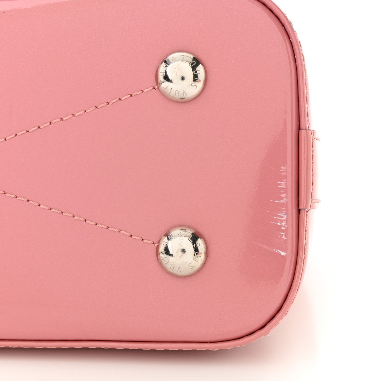LOUIS VUITTON Patent Monogram Alma BB Rose Blush