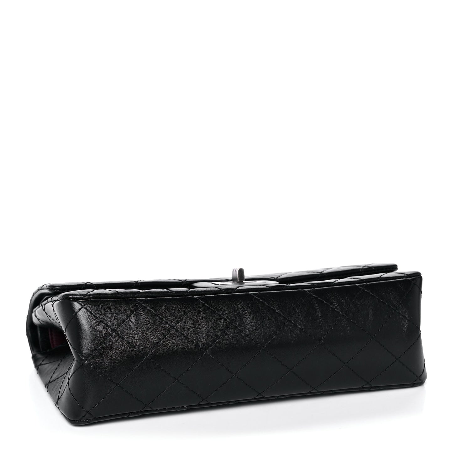 Aged Calfskin Quilted 2.55 Reissue 225 Flap Black