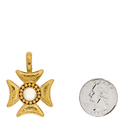 Elizabeth Locke 19K Yellow Gold Maltese Cross Pendant 2 of 4