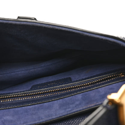 Christian Dior Grained Calfskin Saddle Bag Navy 5 of 10