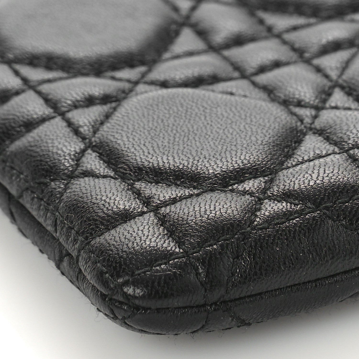 Christian Dior Lambskin Cannage Lady Dior Key Pouch Black 8 of 8