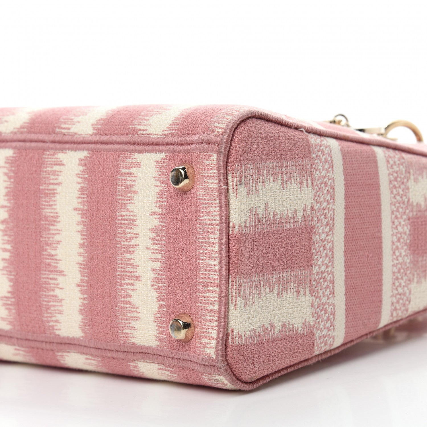 Christian Dior Canvas Medium D-Stripes Lady D-Lite Pink 10 of 13