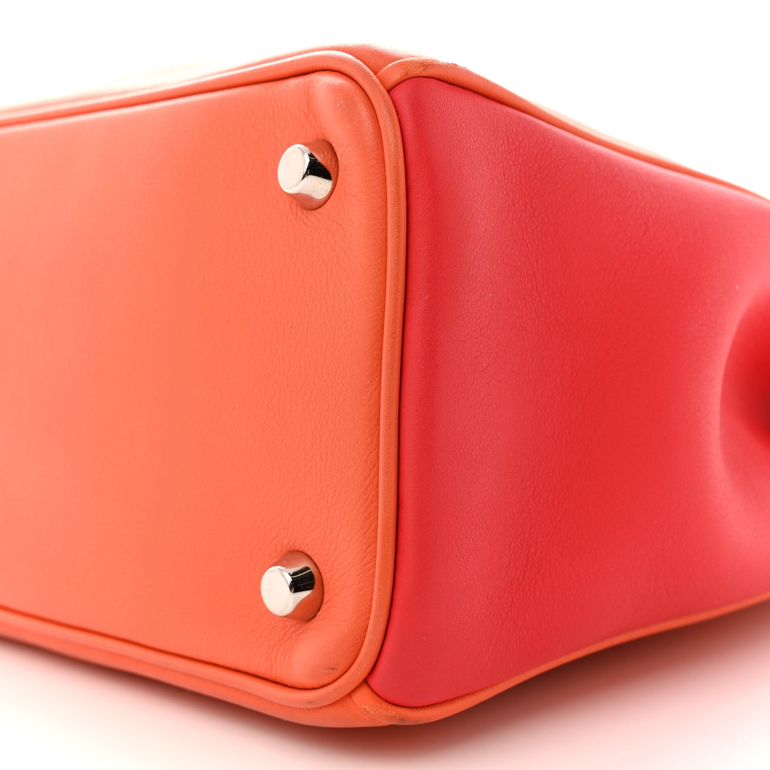 Christian Dior Smooth Calfskin Medium Tri-Color Diorissimo Tote Orange Fuchsia Red 10 of 16