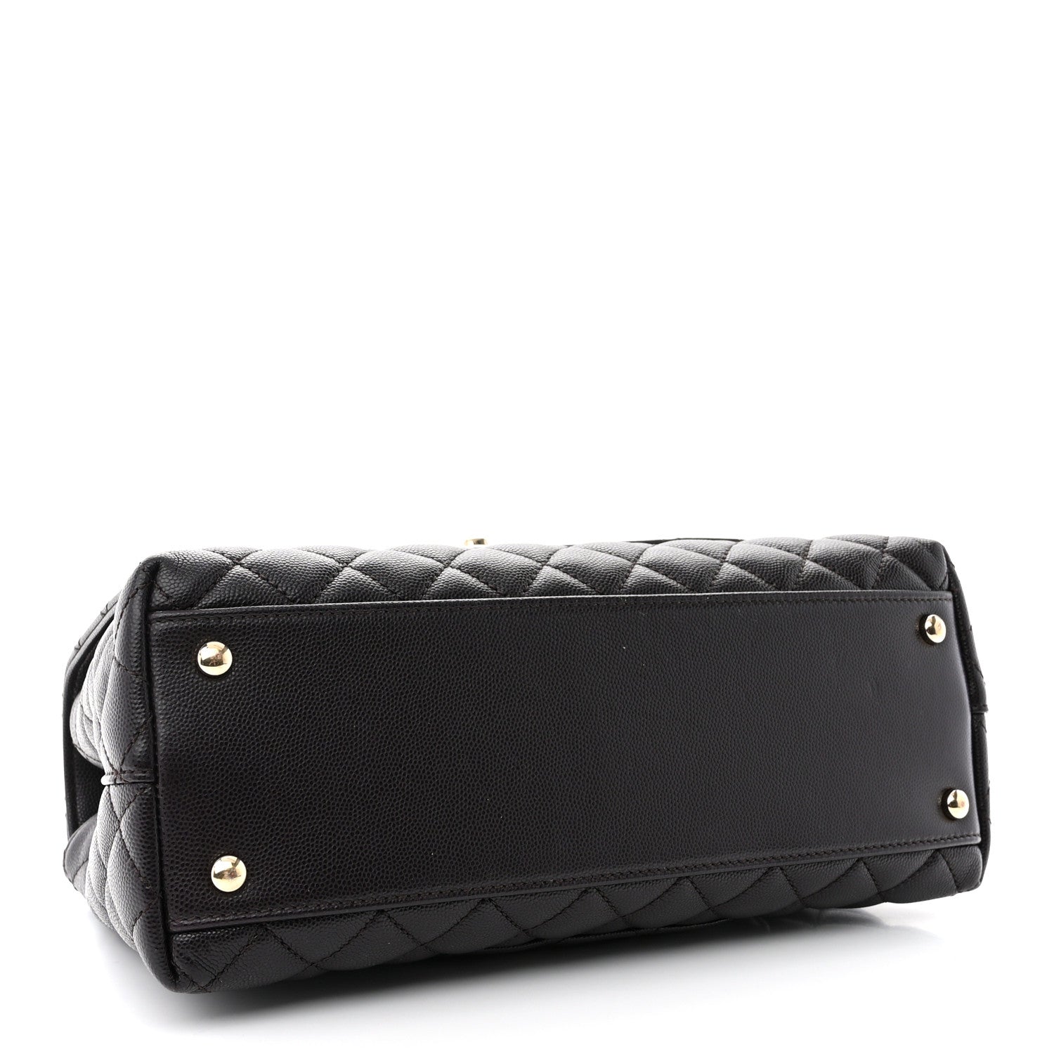Chanel Caviar Quilted Small Coco Handle Flap Dark Brown 4 of 14