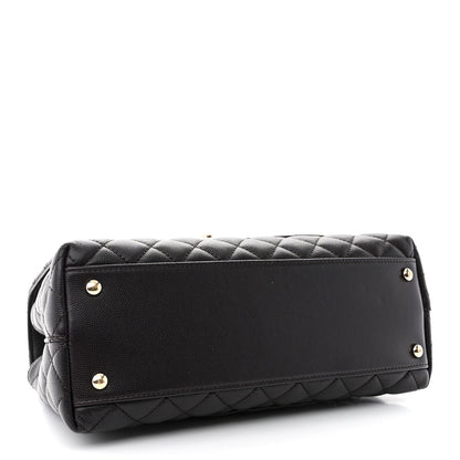 Chanel Caviar Quilted Small Coco Handle Flap Dark Brown 4 of 14