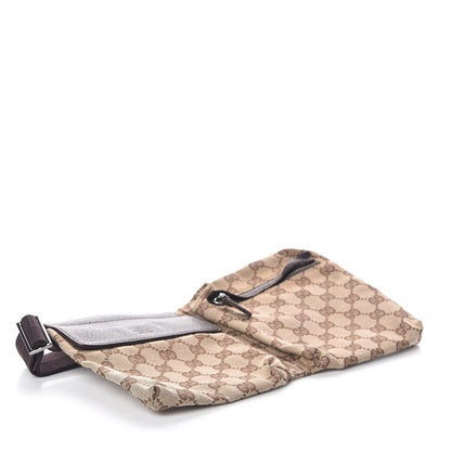 Gucci GG Monogram Web Double Pocket Belt Bag Dark Brown 4 of 9