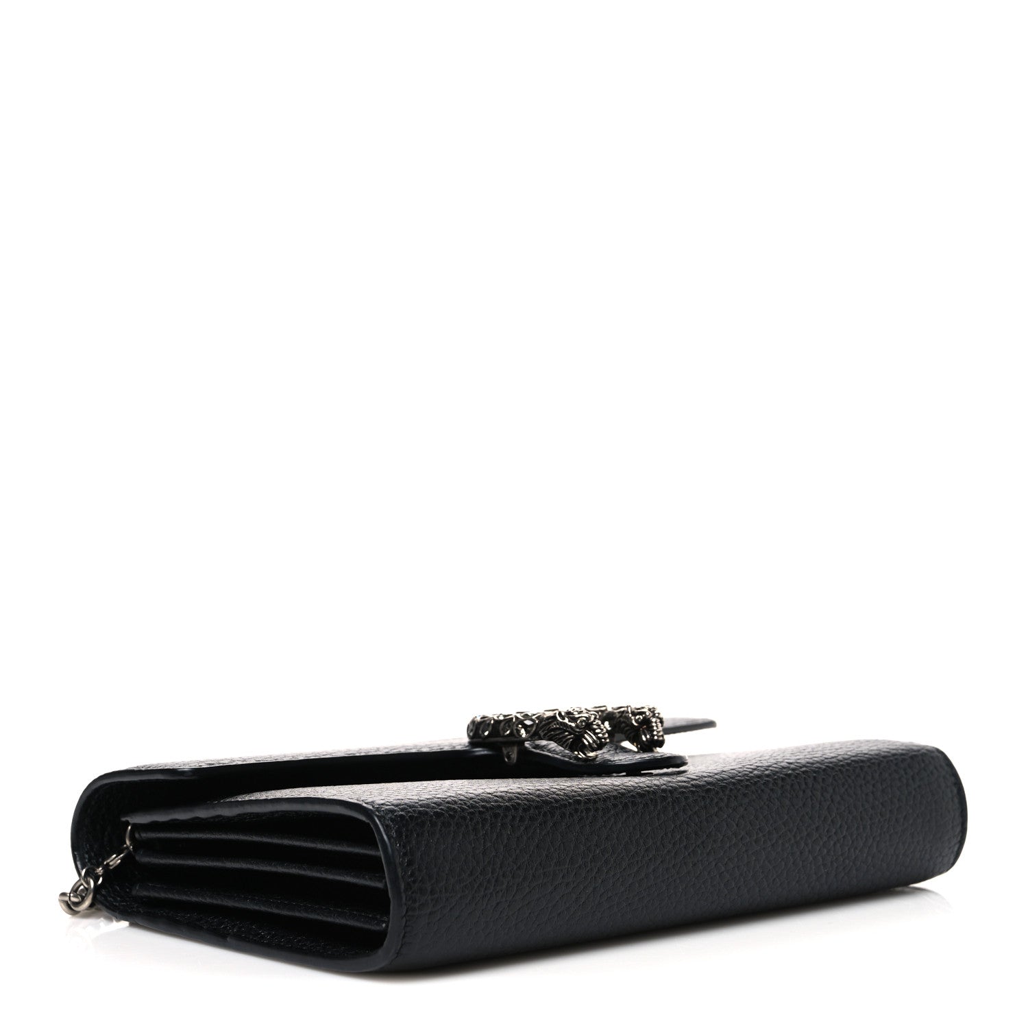 Gucci Calfskin Mini Dionysus Chain Wallet Black 4 of 11