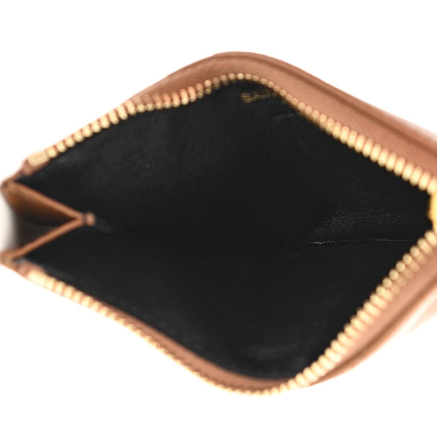 Grain De Poudre Matelasse Chevron Monogram Fragments Zippered Card Case Cork