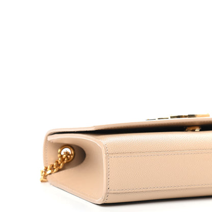 Saint Laurent Grain De Poudre Small Monogram Kate Satchel Nude Powder 4 of 7