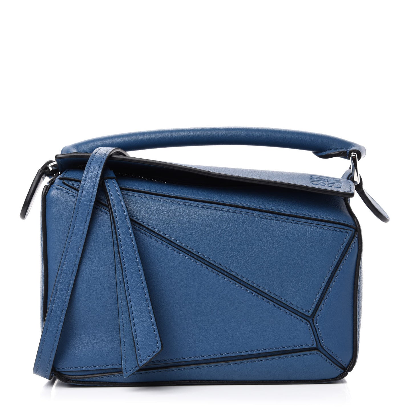Calfskin Mini Puzzle Bag Blue