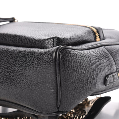 Gucci Pebbled Calfskin Soho Chain Backpack Black 9 of 18