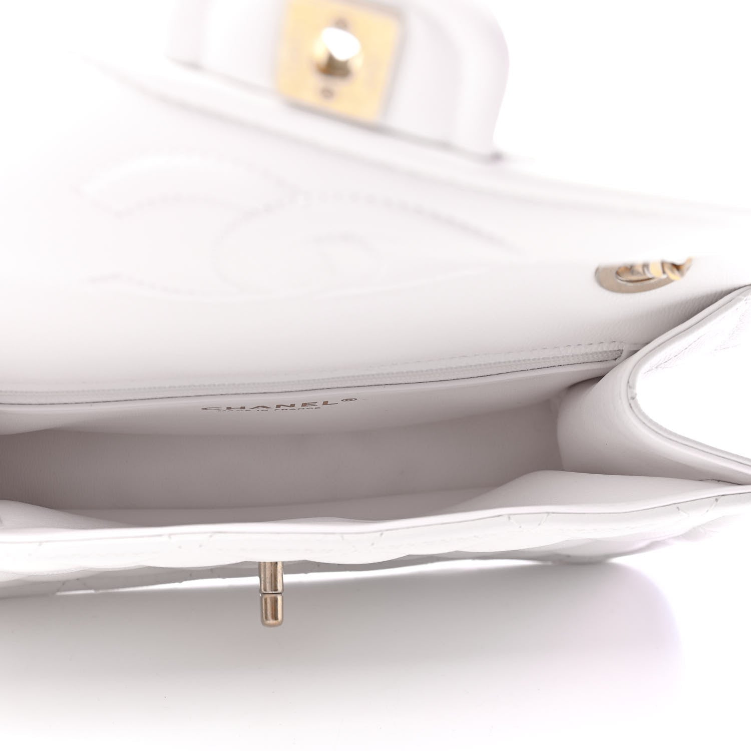 Chanel Caviar Quilted Medium Sweet Classic Flap White 4 of 4