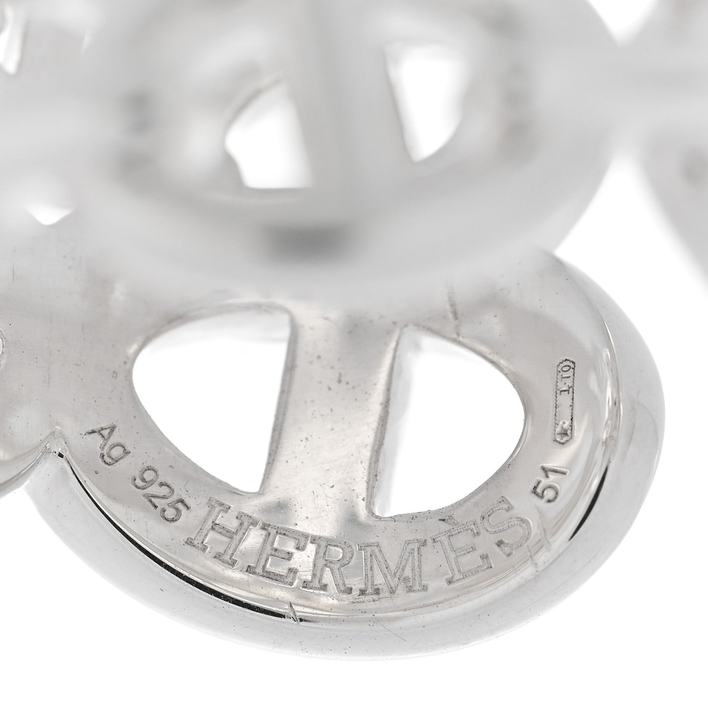Sterling Silver GM Chaine d'Ancre Enchainee Band Ring 51 5.75