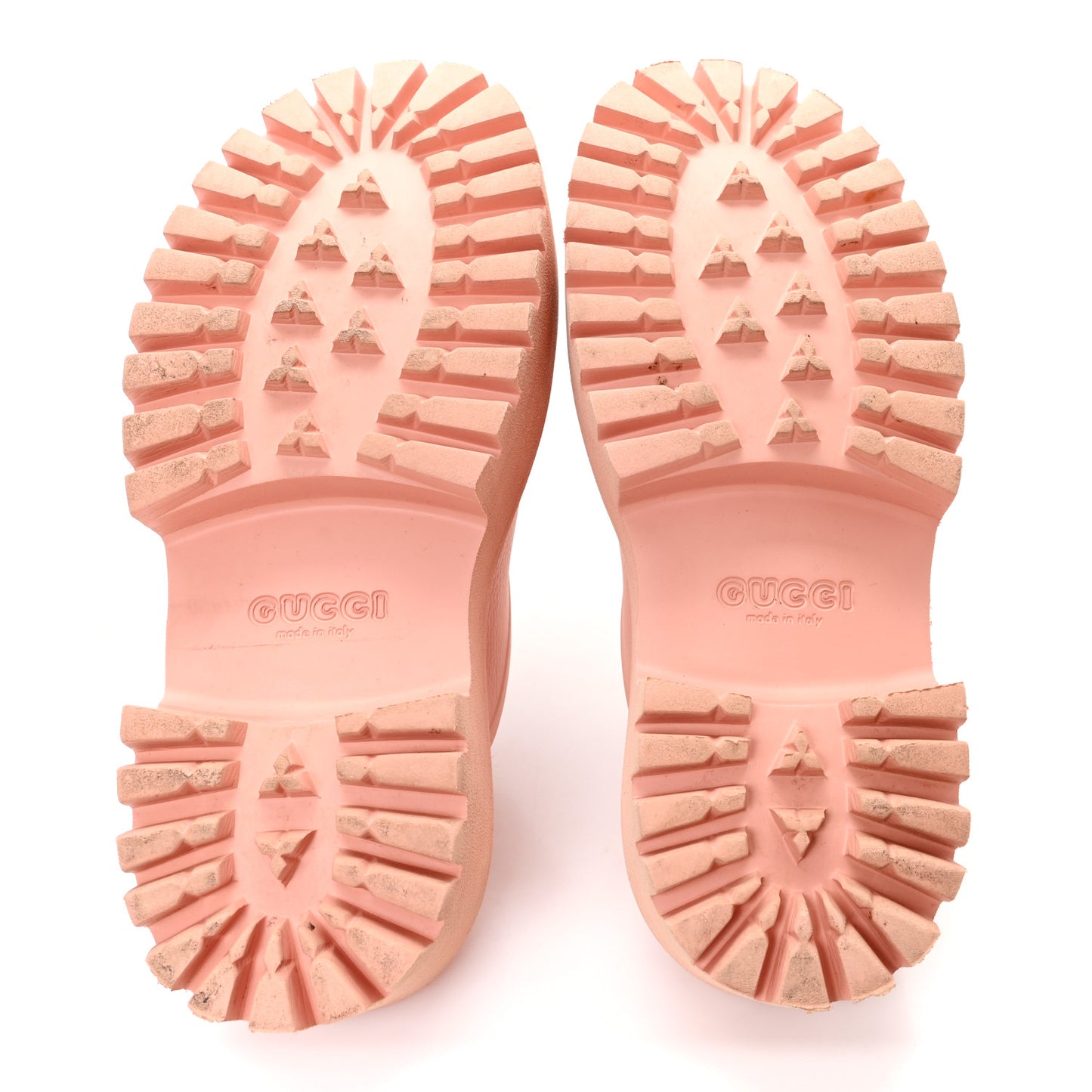 Rubber GG Monogram Perforated Elea Platform 55mm Lug Sole Sandals 41 Peachy Chic