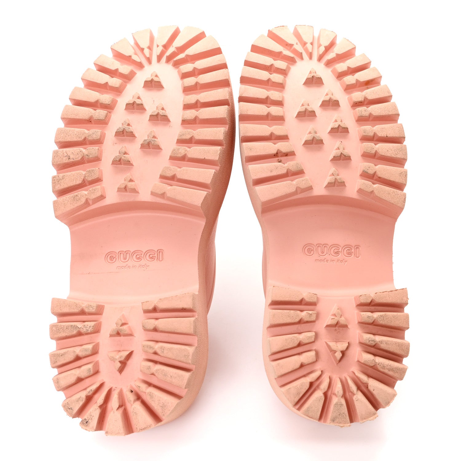 Gucci Rubber GG Monogram Perforated Elea Platform 55mm Lug Sole Sandals 41 Peachy Chic 6 of 9