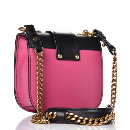 Prada City Calf Saffiano Pionniere Bag Nero Black Fuxia 3 of 7