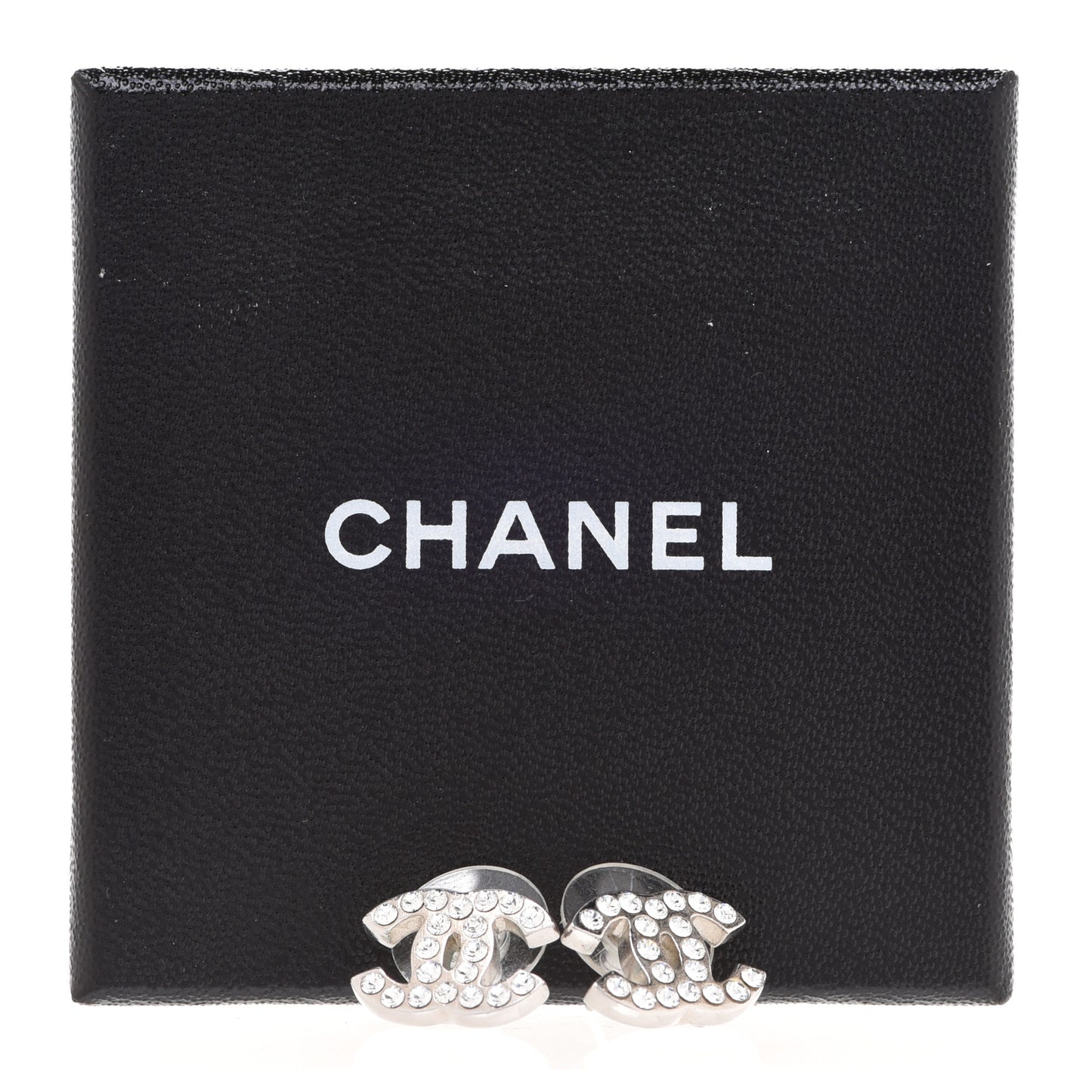 Crystal CC Earrings Silver