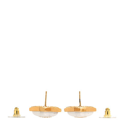 Chanel Pearl Crystal CC Star Earrings Gold 3 of 5