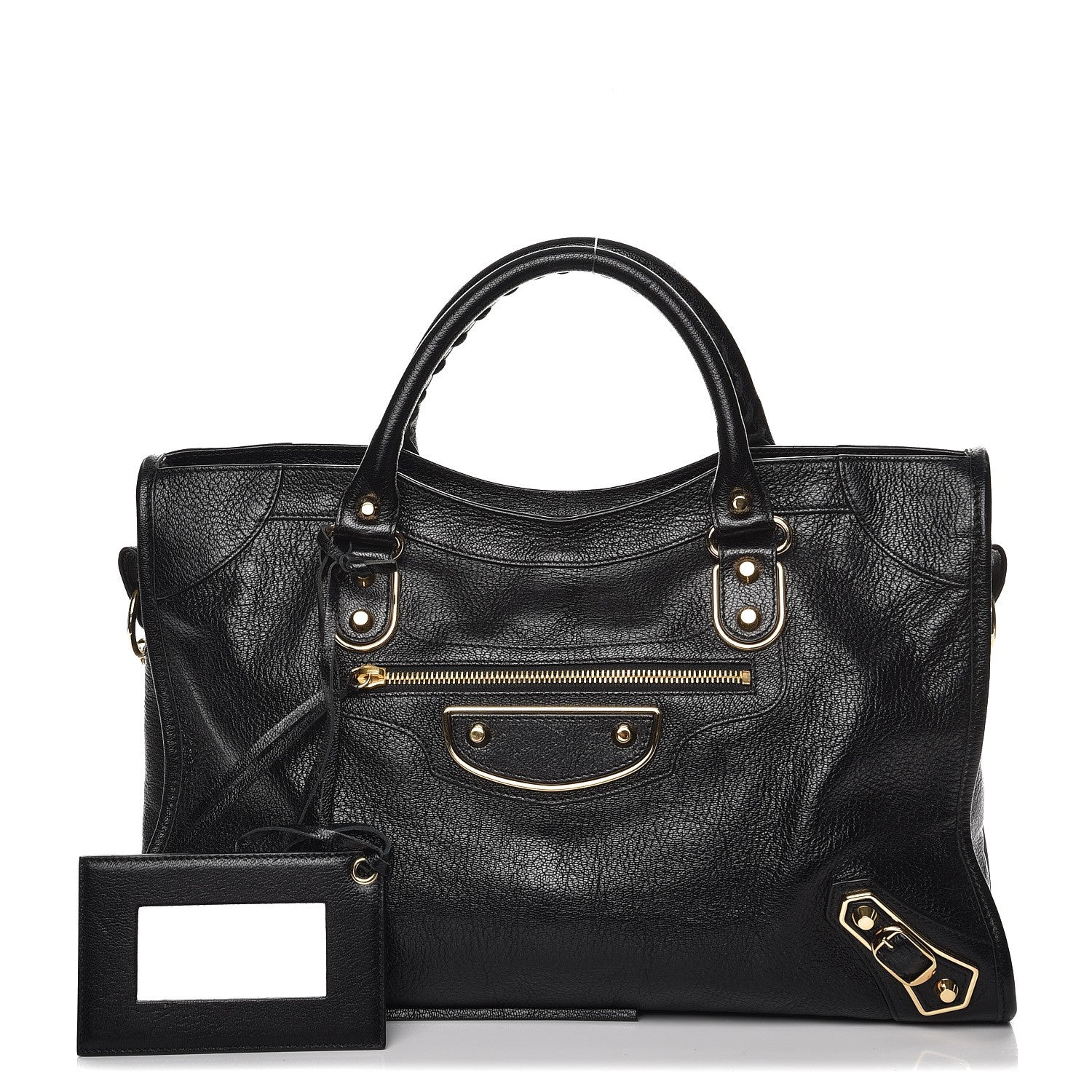 Balenciaga Chevre Gold Metallic Edge Hardware City Black 1 of 12