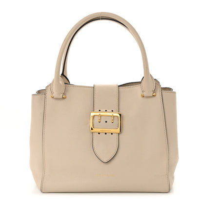 Burberry Soft Grain Calfskin Medium Buckle Tote Limestone 1 of 19